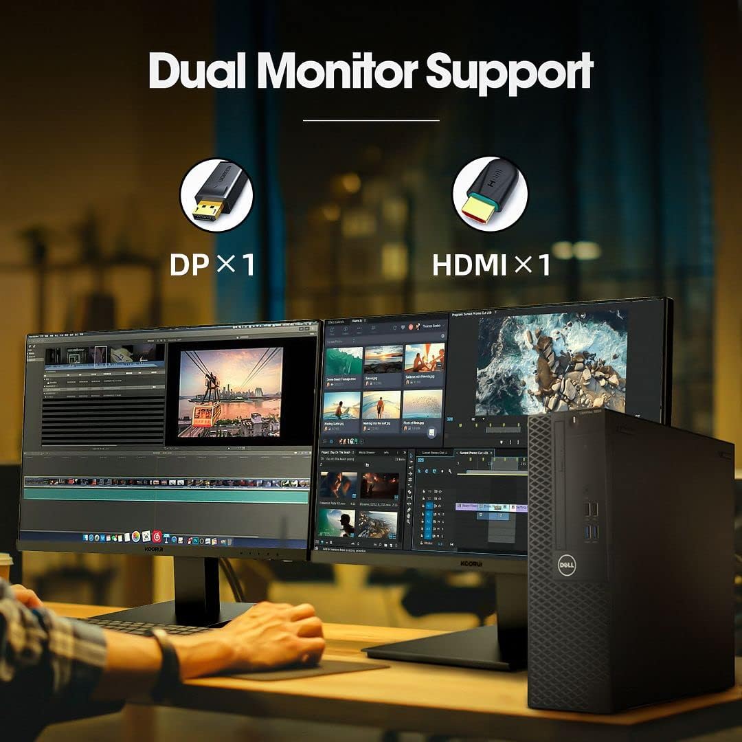 USED Dell Optiplex 3050 SFF Desktop Computer PC, Intel Quad Core i5-6500 up to 3.6GHz, 16GB DDR4, 256GB SSD, WiFi, 4K Support, DP, HDMI, Windows 11 Pro 64 Bit