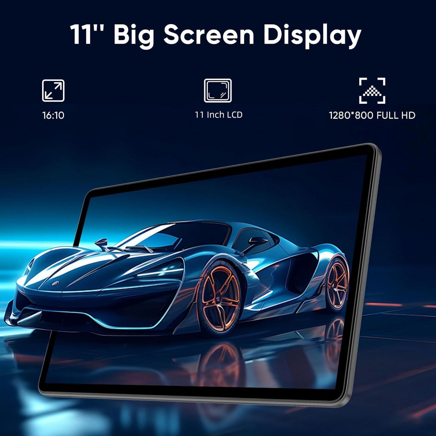 WXUNJA Android 16 Tablet,11 Inch Tablets with Octa Core Processor, 28GB RAM 128GB ROM 1TB Expand, Widevine L1, 8000mAh Battery, 2.4/5Ghz Dual WiFi/GPS/FM, 5/8MP Cameras, Case Included, Black