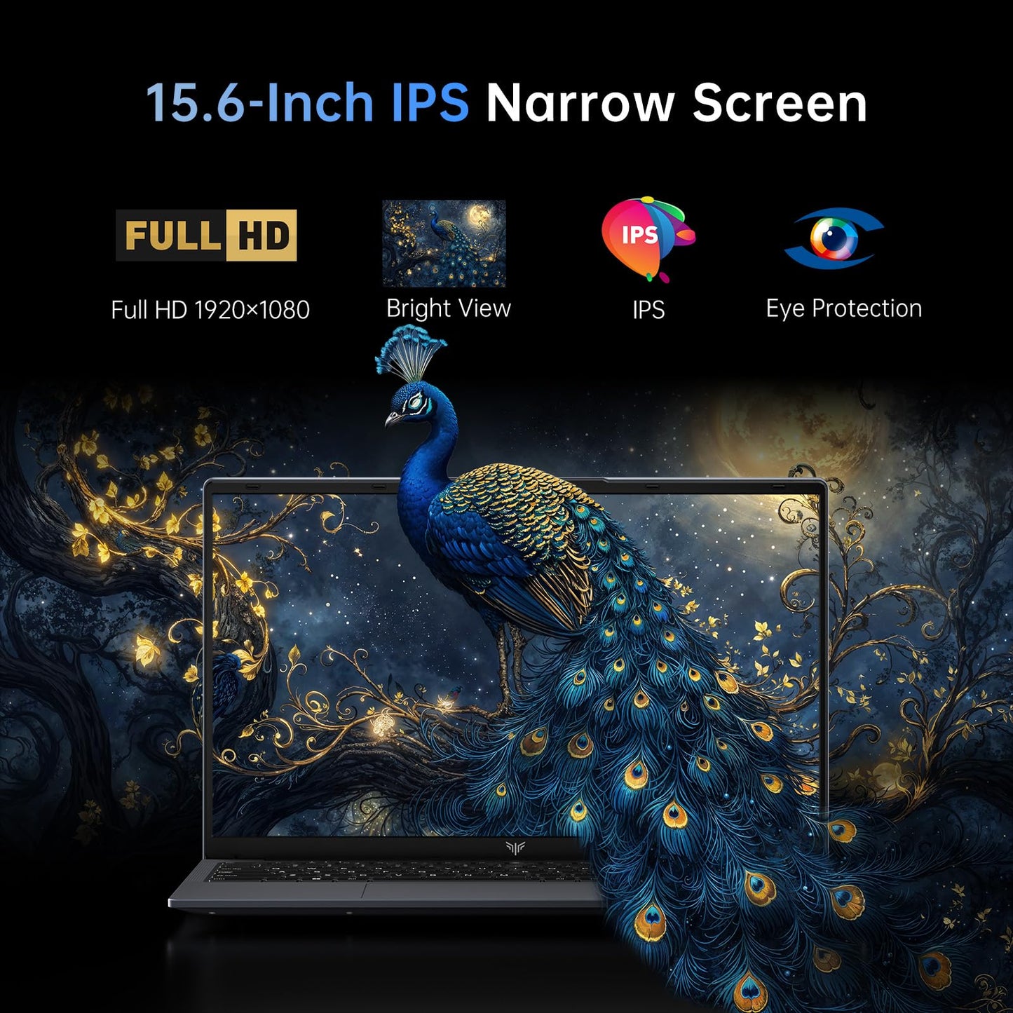 MALLRACE 15.6" IPS Light Gaming Laptop, AMD Ryzen 3 4300U(4C/4T,Beat Intel Processor N100,up to 3.7GHz) Computer with Numbers Keyboard Type-C Charger WiFi 5 BT5.0, 54.72Wh Battery for Student and Home