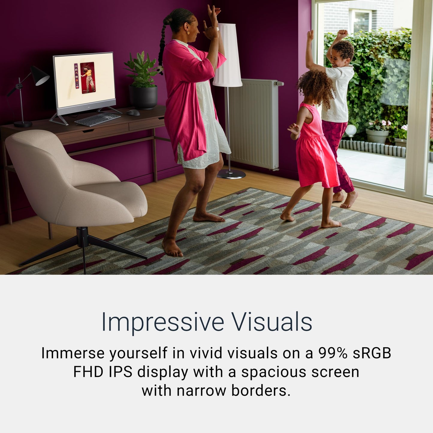 Dell 24 All-in-One Desktop ec24250-23.8-inch FHD Touch Display, Intel Core 5 Processor 120U, Intel Graphics, 16GB DDR5 RAM, 512GB SSD, Windows 11 Home, Onsite Service+6 Months Retail Migrate - White