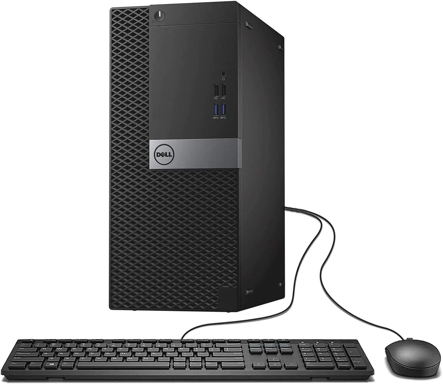 Dell Optiplex 7040 Tower Desktop Computer PC Quad Core i5-6500 3.6GHz 16GB RAM 256GB SSD Wired Keyboard Win10 pro(Renewed)