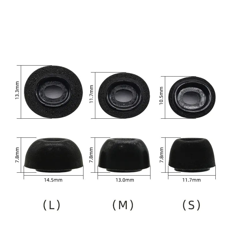 Soft Silicone Ear Hooks and Noise-Canceling Ear Tips