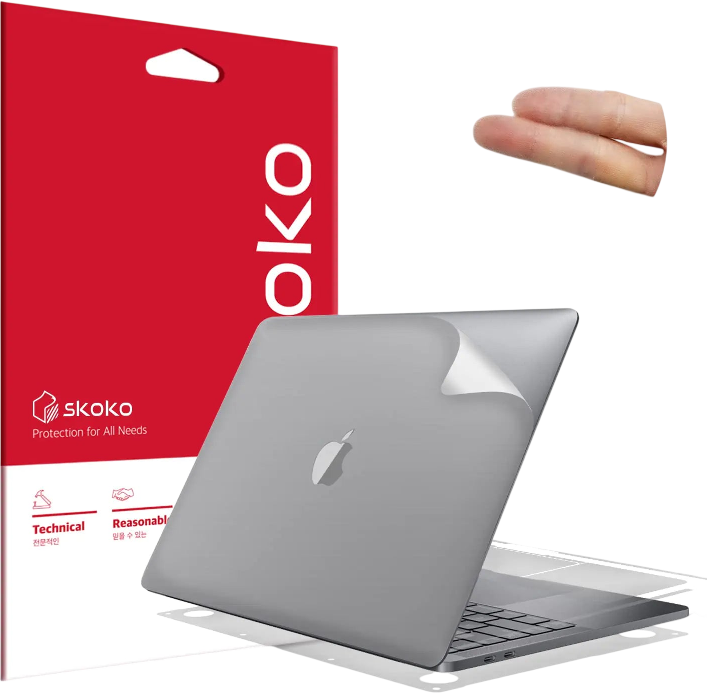 4 in 1 Full Body Protector Skin Film Compatible with Macbook Pro 16 inch M1 M2 2021 2022 2023 (released)