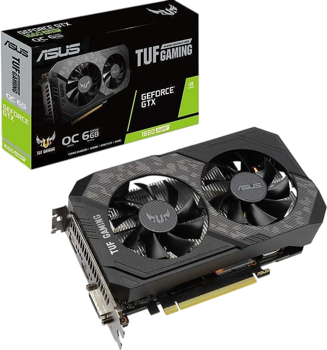 Asus TUF Gaming GeForce GTX 1660 Super Overclocked 6GB Edition HDMI DP DVI Gaming Graphics Card (TUF-GTX1660S-O6G-GAMING) (Renewed)