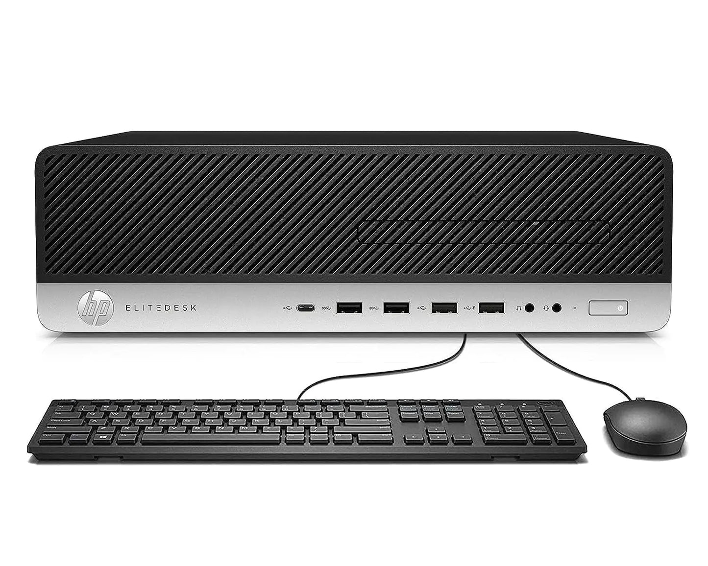 HP EliteDesk 800 G3 SFF Desktop Computer Intel Quad-Core i7-6700 16GB DDR4 RAM 256GB SSD Keyboard & Mouse Windows 10 Pro (Renewed)