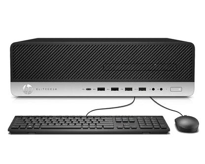 HP EliteDesk 800 G3 SFF Desktop Computer Intel Quad-Core i7-6700 16GB DDR4 RAM 256GB SSD Keyboard & Mouse Windows 10 Pro (Renewed)