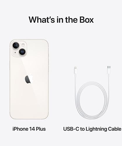 Apple iPhone 14, 128GB, Starlight - Unlocked (Renewed)