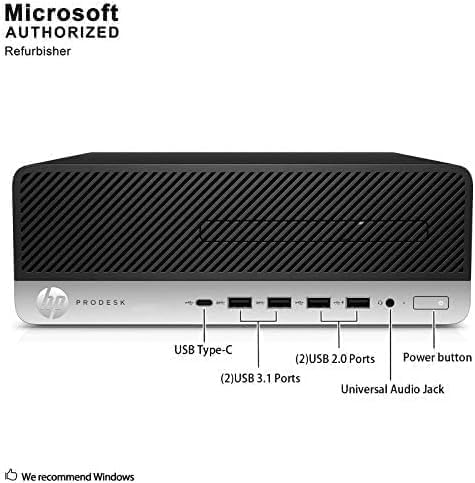 HP ProDesk 600 G3 SFF Desktop Computer with 21.5" FHD Monitor, Intel Quad Core i5-6500, 16GB DDR4, 256GB SSD, DisplayPort, Keyboard & Mouse, WiFi, BT, Windows 11 Pro , Black Used