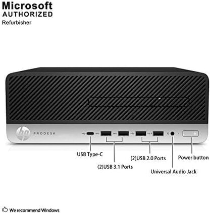 HP ProDesk 600 G3 SFF Desktop Computer with 21.5" FHD Monitor, Intel Quad Core i5-6500, 16GB DDR4, 256GB SSD, DisplayPort, Keyboard & Mouse, WiFi, BT, Windows 11 Pro , Black Used