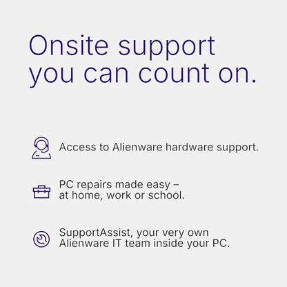 Alienware 16 Aurora Gaming Laptop AC16250-16" WQXGA 120Hz Display, Intel Core 7-240H Processor, 16GB DDR5 RAM, 1TB SSD, NVIDIA GeForce RTX 5050 8GB Graphics, Windows 11 Home, Onsite Service - Blue