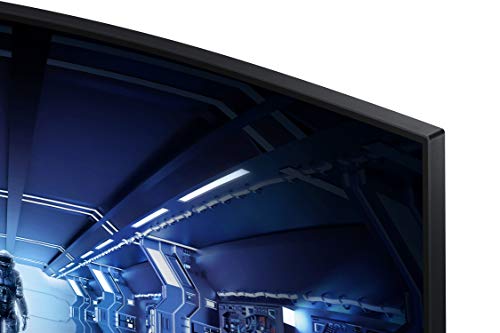 SAMSUNG 34' Odyssey G5 Ultra-Wide Gaming Monitor with 1000R Curved Screen, 165Hz, 1ms, FreeSync Premium, Large Display, Eye Comfort, Multiple Ports, WQHD, LC34G55TWWNXZA, Black