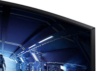 SAMSUNG 34' Odyssey G5 Ultra-Wide Gaming Monitor with 1000R Curved Screen, 165Hz, 1ms, FreeSync Premium, Large Display, Eye Comfort, Multiple Ports, WQHD, LC34G55TWWNXZA, Black