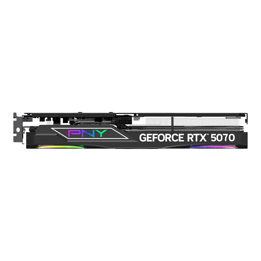 PNY NVIDIA GeForce RTX™ 5070 Epic-X™ ARGB OC Triple Fan, Graphics Card (12GB GDDR7, 192-bit, Boost Speed: 2685 MHz, SFF-Ready, PCIe® 5.0, HDMI®/DP 2.1, 2.4-Slot, Blackwell Architecture, DLSS 4)
