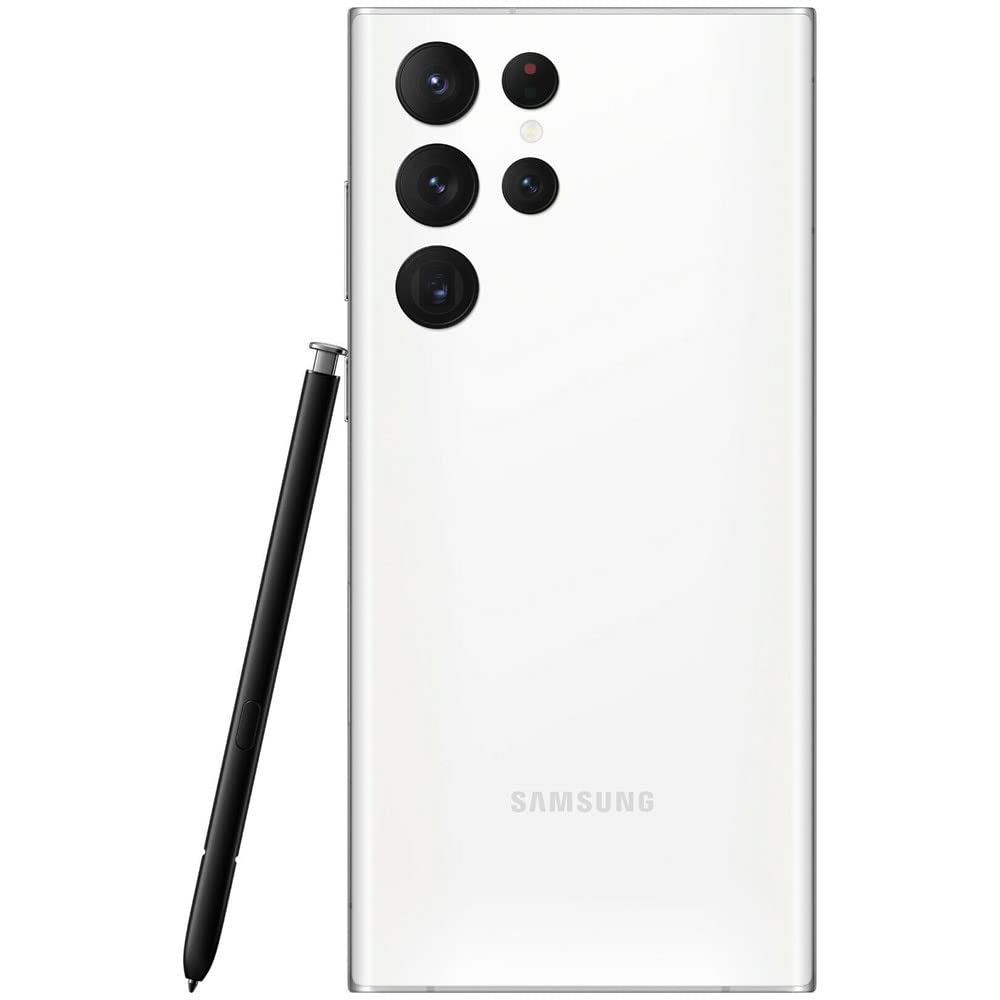 Samsung Galaxy S22 Ultra 5G, US Version, 128GB, Phantom White - Unlocked (Renewed)