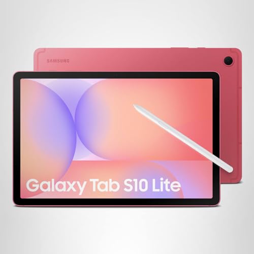 Samsung Galaxy Tab S10 Lite, 8GB RAM, 256GB, 2TB Expand, Long Battery Life, 10.9” LCD, S Pen for Note-Taking, Exynos 1380, Circle to Search, AI Tools, Coral Red