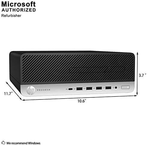 HP ProDesk 600 G3 SFF Desktop Computer with 21.5" FHD Monitor, Intel Quad Core i5-6500, 16GB DDR4, 256GB SSD, DisplayPort, Keyboard & Mouse, WiFi, BT, Windows 11 Pro , Black Used