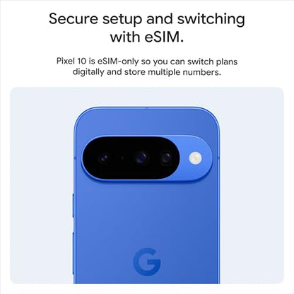 Google Pixel 10 - Unlocked Android Smartphone - Gemini AI Assistant - Advanced Triple Rear Camera, Fast-Charging 24+ Hour Battery, and 6.3" Actua Display - Frost - 256 GB (2025 Model)