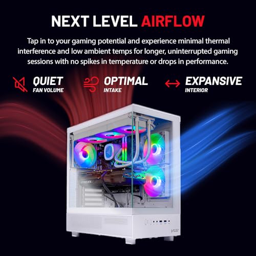 NEW Skytech Gaming Azure 3 Desktop PC, Ryzen 7 9700X 3.8 GHz (5.5GHz), NVIDIA RTX 4060 8GB, 1TB NVMe SSD, 16GB DDR5 RAM 6000, 650W Gold PSU, 360mm ARGB AIO, Wi-Fi, Win 11