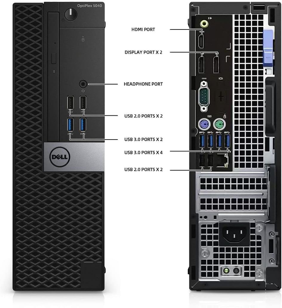 Dell OptiPlex 5040 SFF Desktop Computer PC, Intel Core i5-6500T, 8GB RAM, 256GB SSD, WiFi, Bluetooth, HDMI, Windows 11 Pro Refurbish