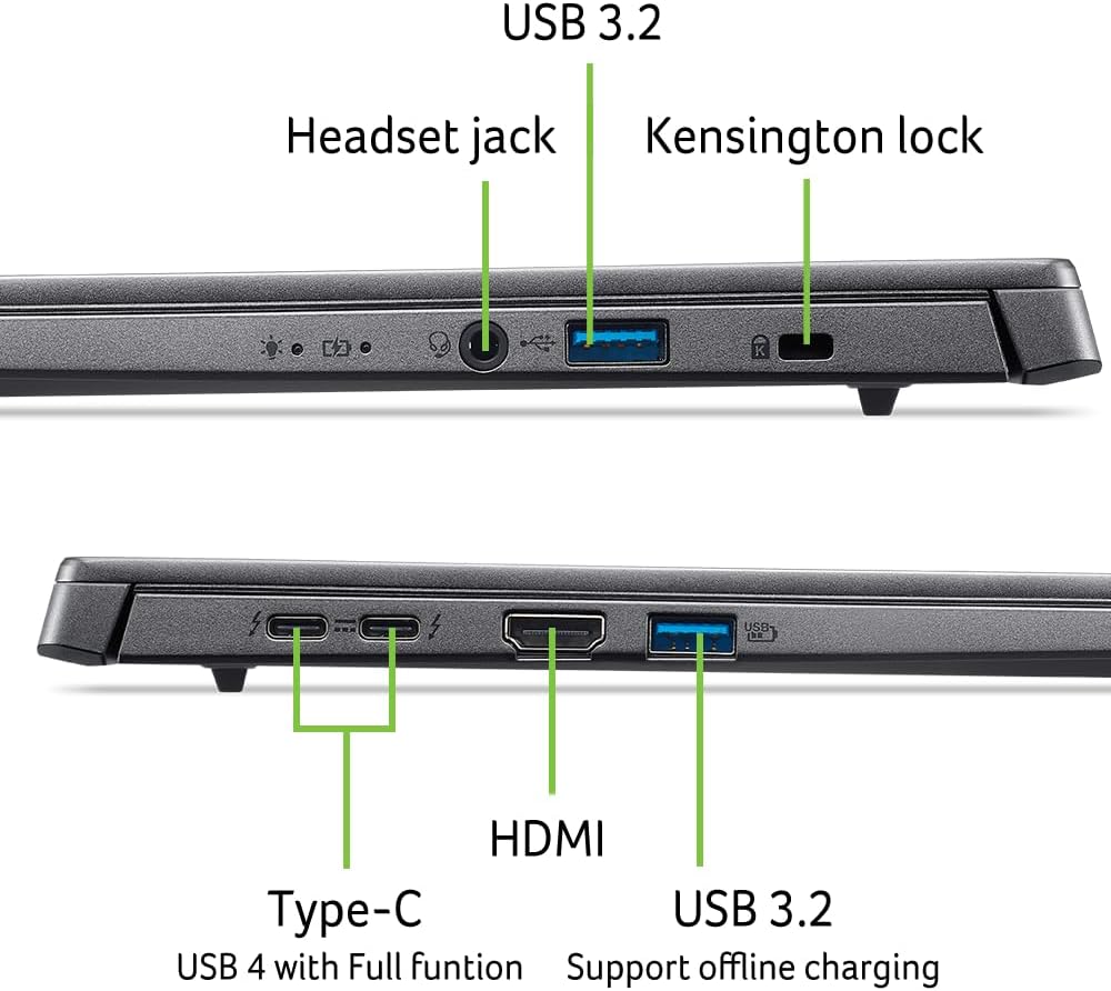 Acer Aspire 14 AI Copilot+ PC | 14" WUXGA Display | Intel Core Ultra 5 Processor 226V | NPU: Up to 40 Tops - GPU: Up to 53 Tops | Intel ARC 130V | 16GB LPDDR5X | 512GB SSD | Wi-Fi 6E | A14-52M-51S1