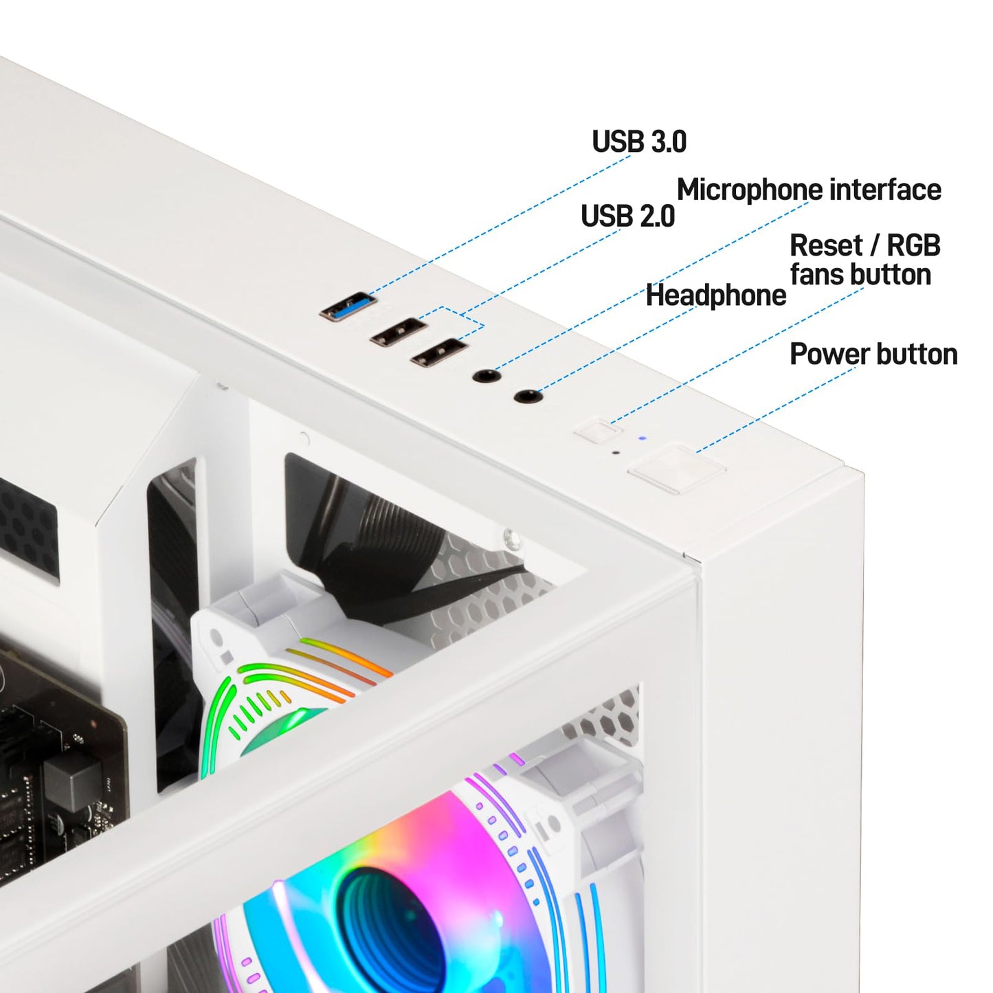 LXZ Gaming PC Desktop Computer, Core i5-14400F, GeForce RTX 5060 8GB, 32GB DDR5 RAM, 1TB SSD, WiFi 6, 650W PSU, Black Tower Prebuilt PC