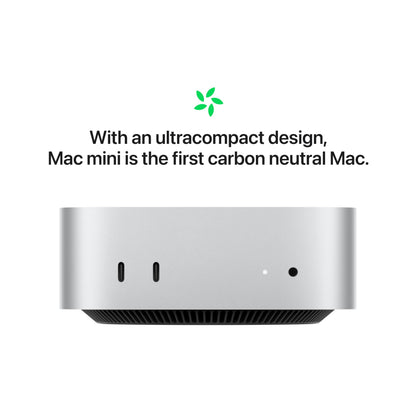 Apple 2024 Mac mini Desktop Computer with M4 chip with 10‑core CPU and GPU: Built for Apple Intelligence, 16GB Unified Memory, 256GB SSD Storage, Gigabit Ethernet. Works with iPhone/iPad
