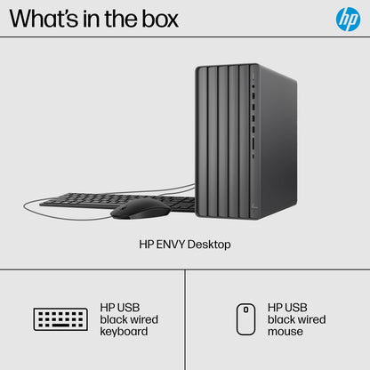 HP Envy Desktop PC, Intel Core i7-14700, 32 GB RAM, 1 TB SSD, UHD Graphics 770, Windows 11 Pro, TE01-5002 (2024)