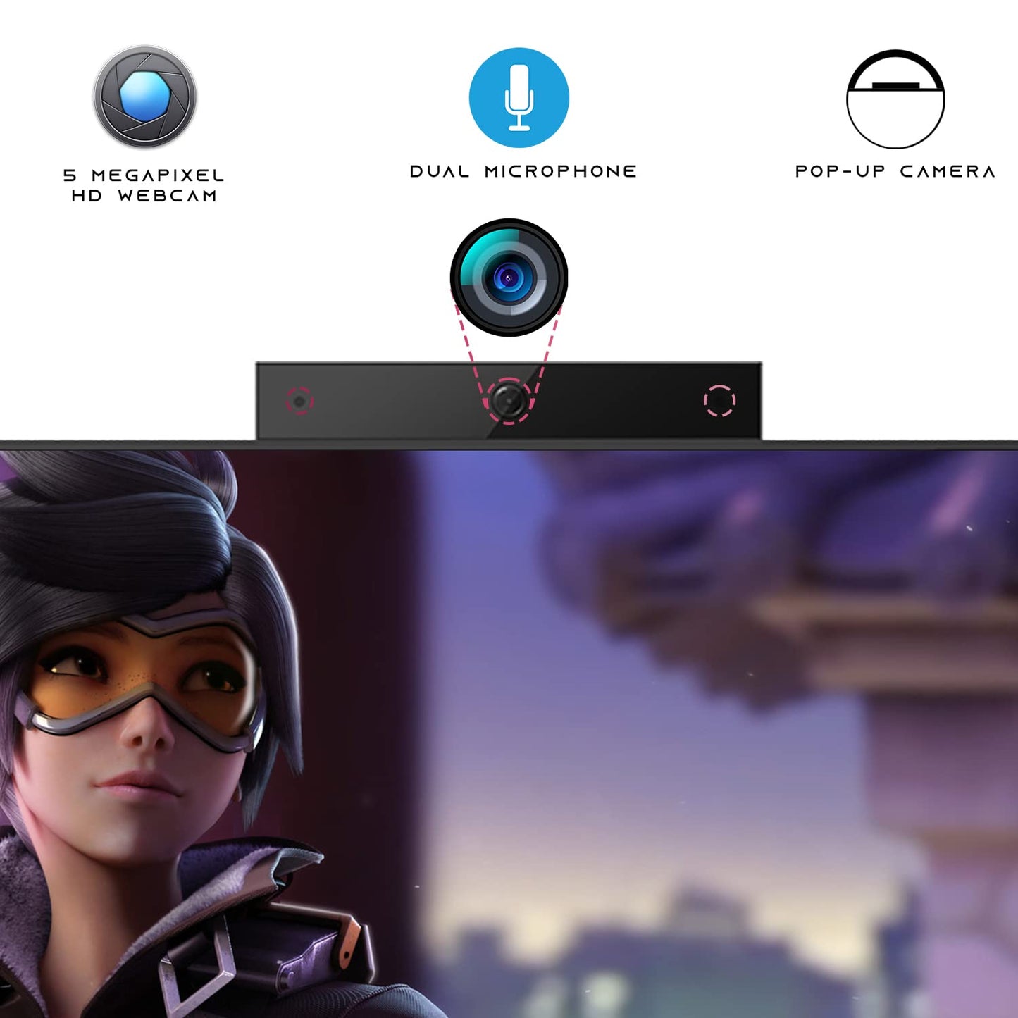 Gaming All in one PC 24 Inch FHD Touchscreen, MTG Yama, Intel Core i5 10th Gen, 16GB RAM, 480GB NVME / 2TB SSD, AMD RX 550 4GB DDR5 Graphics, Webcam, RGB Combo, Windows 11 Home