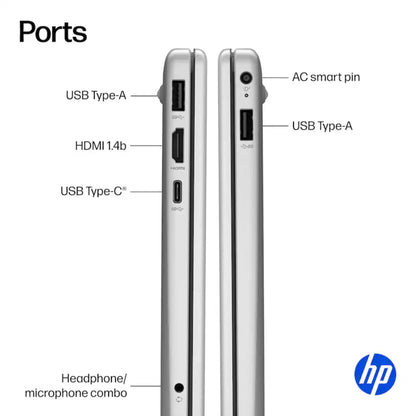 HP 15.6" Laptop with Microsoft 365-1.1TB Storage - 8GB Memory - Intel Inside | Anti-Glare Display, 128GB SSD and 1TB Cloud Storage, 4-Cores CPU, Fast Charge and 12hrs Battery, no Mouse