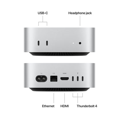 Apple 2024 Mac mini Desktop Computer with M4 chip with 10‑core CPU and GPU: Built for Apple Intelligence, 16GB Unified Memory, 256GB SSD Storage, Gigabit Ethernet. Works with iPhone/iPad