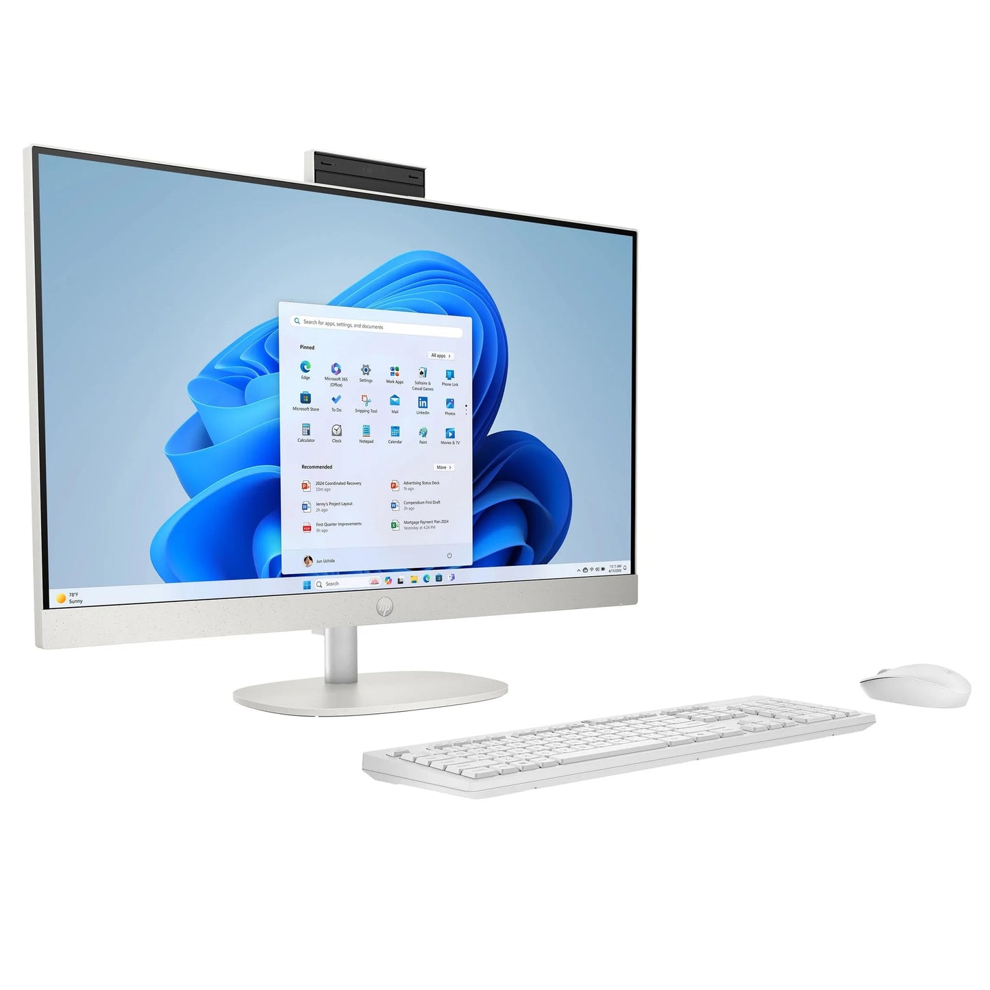 HP 27" All-in-One Touchscreen Desktop PC 2025 New, Intel Ultra 7 255U (Up to 5.2GHz), Intel AI Boost, 27 inch FHD Touchscreen Anti-Glare Display, 32 GB DDR5 5600MT/s, 2 TB Gen4 SSD, Windows 11 Pro