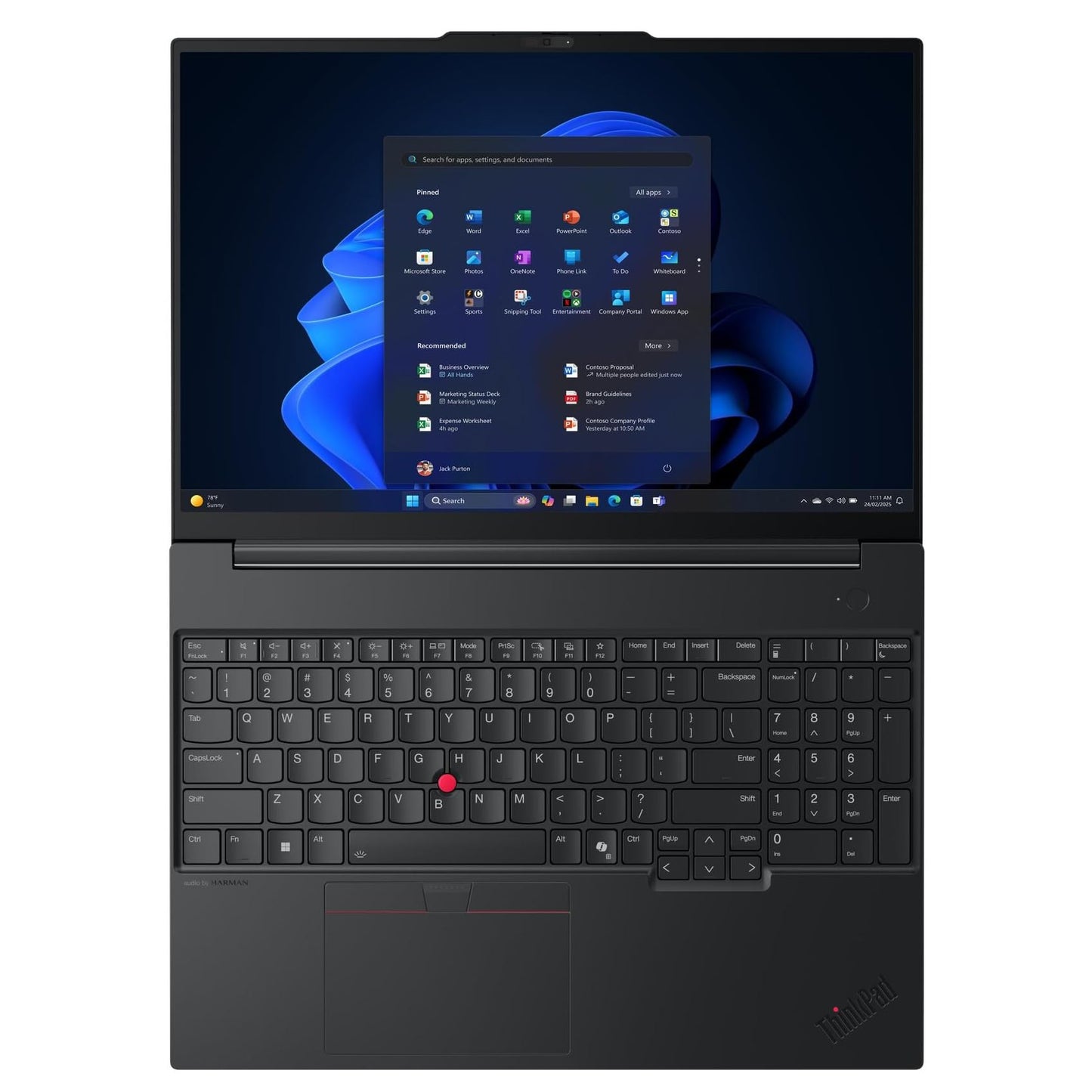 Lenovo ThinkPad E16 Laptop Computer for Business, Intel Ultra 5 225H (up to 4.9 GHz), 16GB DDR5 & 512GB PCIe SSD, Triple 4K Display Output, Fingerprint Reader, Windows 11 Pro, Carbon Black