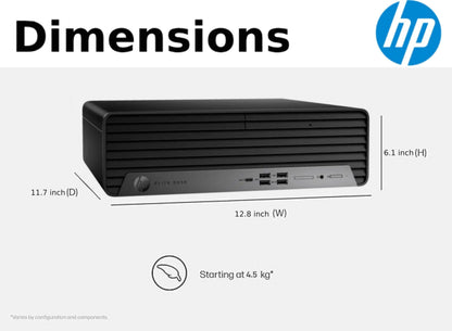 HP Elite 805 G9 SFF Business Desktop Computer, AMD Ryzen 5 8500G, 8GB DDR5, 512GB PCIe, Radeon 740M Graphics, Dual 4K Display Support, USB-C, HDMI, RJ-45, Wi-Fi, Wired KB & Mouse, Win11