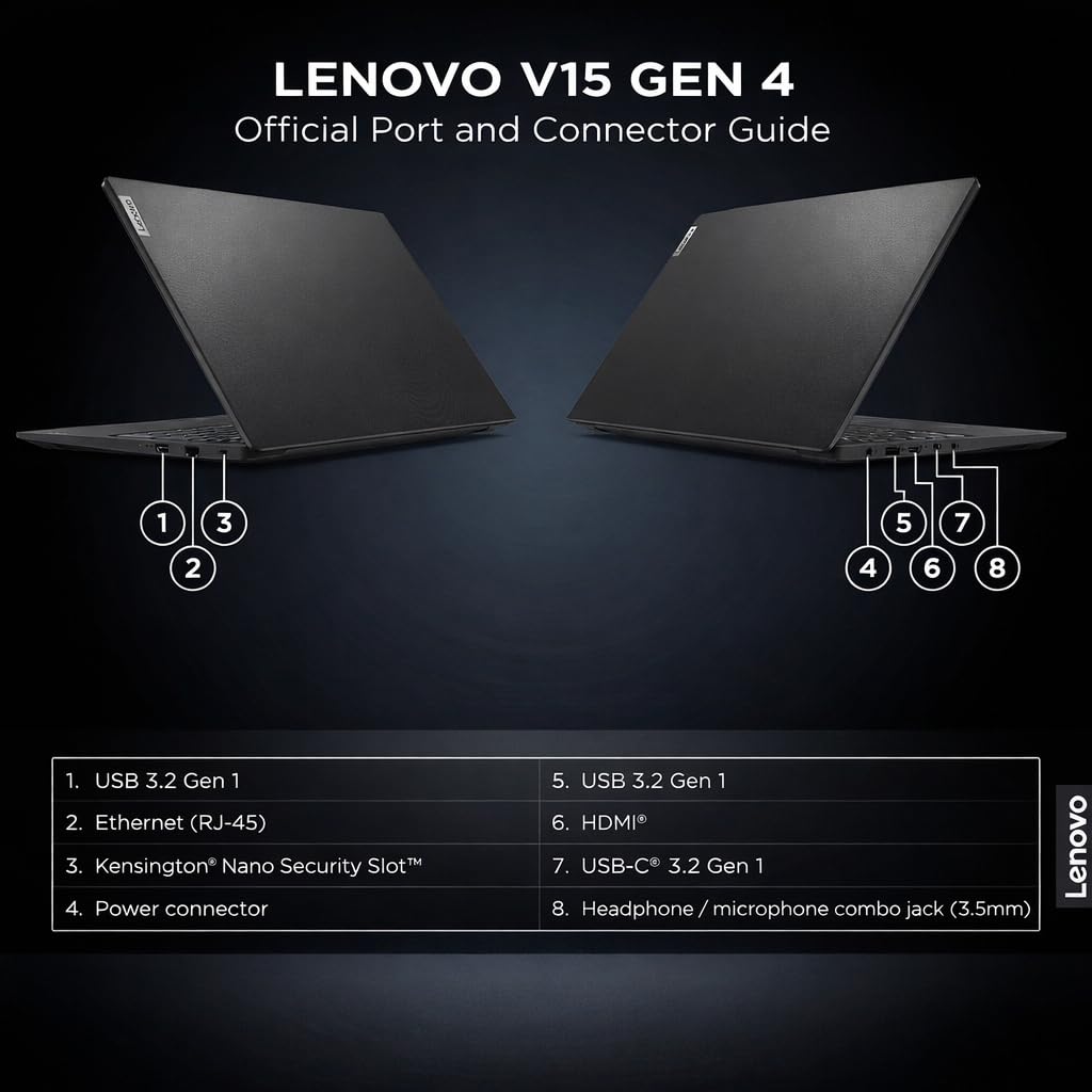 Lenovo 2026 V15 Business Laptop with Microsoft Office 365, AMD 7000 Series Ryzen CPU (Beats Intel i7-1160G7), 15.6" FHD IPS Display, 16GB RAM, 256GB SSD, RJ-45, Windows 11 Pro, WOWPC USB, No Mouse