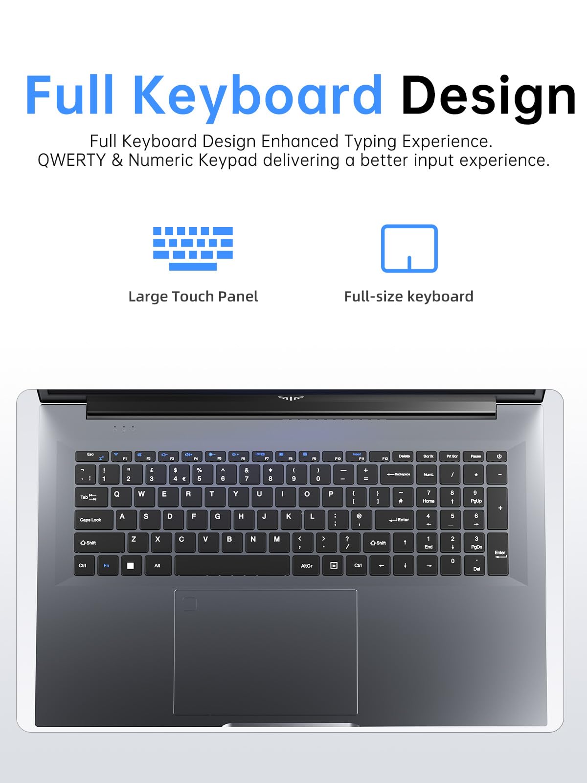 18.5 Inch Laptop with 8000 mAh Battery,Intel N150 Quad-Core Processor UP to 3.6GHZ,16GB DDR4 RAM 512GB SSD,WiFi 5,Full HD IPS Display,WIFI,2025 Windows 11 Laptops Computer for Business Office Student