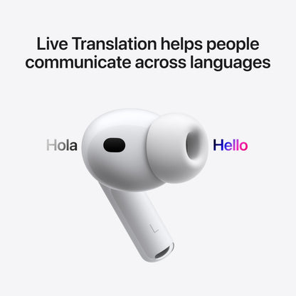 Apple AirPods Pro 3 Wireless Earbuds, Active Noise Cancellation, Live Translation, Heart Rate Sensing,Hearing Aid Feature,Bluetooth Headphones,Spatial Audio, High-Fidelity Sound, USB-C Charging, White
