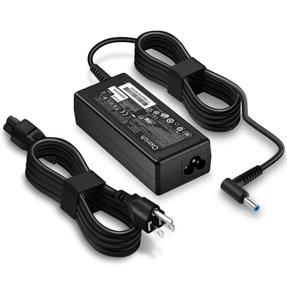 Charger Compatible with HP Laptop Computer 65W 45W Smart Blue Tip Power Adapter