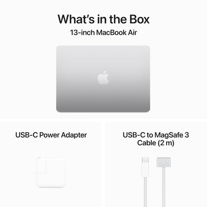 Apple 2024 MacBook Air with Apple M3 Chip, 13-inch, 8GB RAM, 512GB SSD Storage Silver (Renewed)