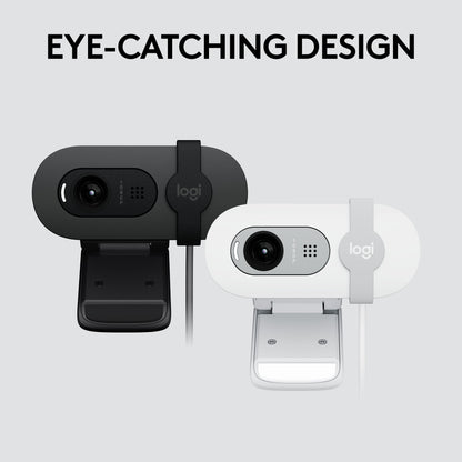 Logitech Brio 101 Full HD 1080p Webcam for Meetings, Streaming, Desktop, Laptop, PC - Built-in Mic, Shutter, Works with Zoom, Microsoft Teams, Nintendo Switch 2’s New GameChat Mode, USB-A,-Black