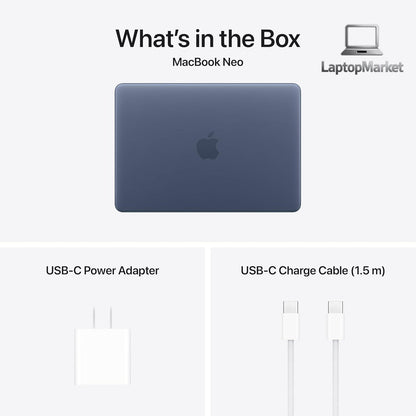 Apple 2026 MacBook Neo 13-inch Laptop with A18 Pro chip: Built for AI and Apple Intelligence, Liquid Retina Display, 8GB Unified Memory, 256GB SSD Storage, 1080p FaceTime HD Camera; Indigo