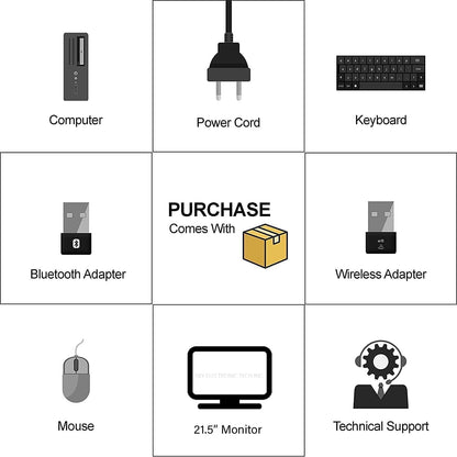 HP ProDesk 600 G3 SFF Desktop Computer with 21.5" FHD Monitor, Intel Quad Core i5-6500, 16GB DDR4, 256GB SSD, DisplayPort, Keyboard & Mouse, WiFi, BT, Windows 11 Pro , Black Used