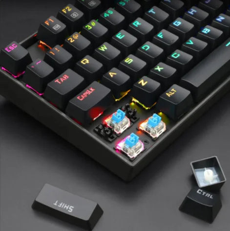 87-Key Mechanical Gaming Keyboard – Green Switch