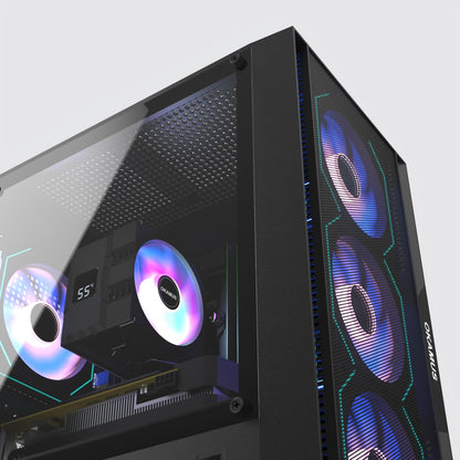 OKAMUS Gaming PC, i7 CPU, GTX 1660 Super 6GB Graphics, 512 GB M.2, 16 GB RAM Pre-Built Computer, RGB Fans x 4, Win 11 Home，WiFi 6 + 5.2/5.3, 550W PSU (i7+GTX 1660S+512GB+16GB)