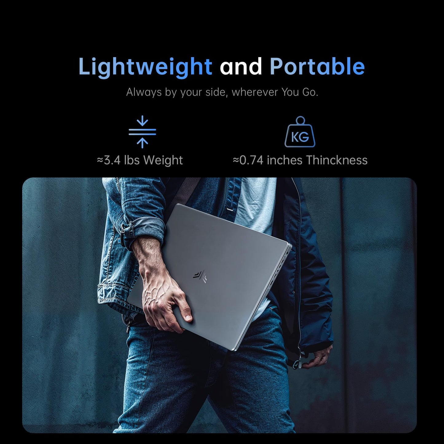 MALLRACE 15.6" IPS Light Gaming Laptop, AMD Ryzen 3 4300U(4C/4T,Beat Intel Processor N100,up to 3.7GHz) Computer with Numbers Keyboard Type-C Charger WiFi 5 BT5.0, 54.72Wh Battery for Student and Home