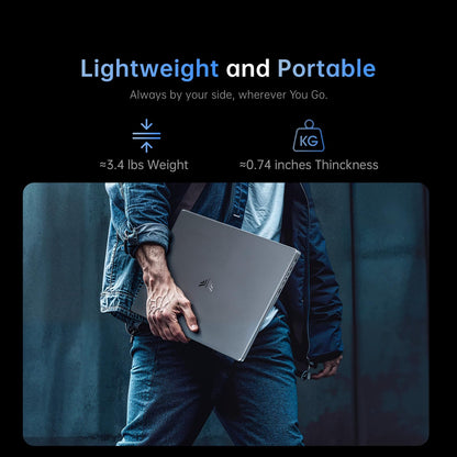 MALLRACE 15.6" IPS Light Gaming Laptop, AMD Ryzen 3 4300U(4C/4T,Beat Intel Processor N100,up to 3.7GHz) Computer with Numbers Keyboard Type-C Charger WiFi 5 BT5.0, 54.72Wh Battery for Student and Home