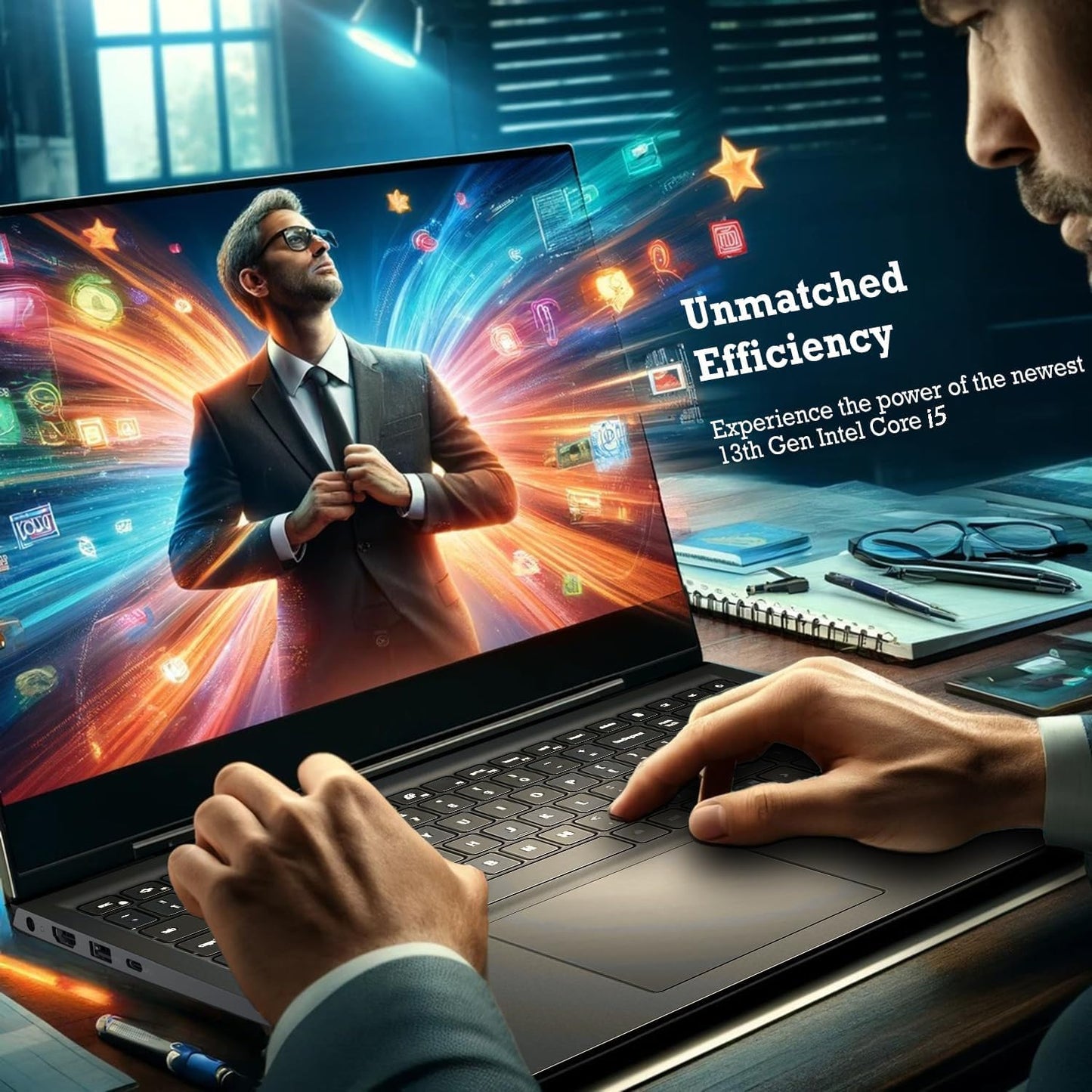 Dell Inspiron 15.6" FHD Touchscreen Laptop | Intel Core i5-1334U CPU | 12GB RAM | 768GB Storage (256GB PCIe SSD + 512GB External) | Long Battery Life | Win 11 with Office 365 for The Web | w/o Mouse