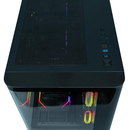 ViprTech Reaper 2.5 Liquid-Cooled PC - AMD Ryzen 7 8700F (5.0Ghz Turbo), AMD RX 9060 XT 16GB, 16GB DDR5 RAM, 1TB NVMe SSD, 800W Gold PSU, VR-Ready, WiFi BT, Win 11, Gaming Desktop Computer, Black