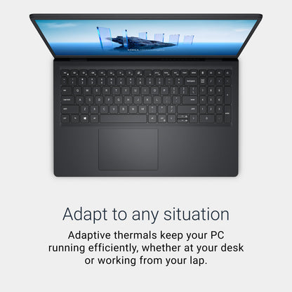 Dell 15 Laptop DC15250-15.6-inch FHD 120Hz Display, Intel Core 3 Processor 100U Processor, 8GB DDR4 RAM, 512GB SSD, Intel UHD Graphics, Windows 11 Home, Onsite Service - Carbon Black