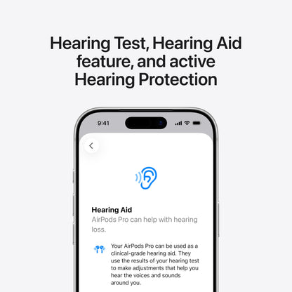Apple AirPods Pro 3 Wireless Earbuds, Active Noise Cancellation, Live Translation, Heart Rate Sensing,Hearing Aid Feature,Bluetooth Headphones,Spatial Audio, High-Fidelity Sound, USB-C Charging, White