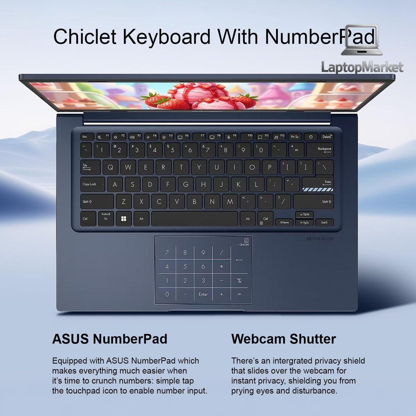 Customized ASUS Vivobook 14 FHD Laptop | Intel 13th Core i3, Up to 4.5GHz | 8/12/16/24/40GB DDR4 RAM | 256GB/512GB/1TB/2TB/4TB PCIe SSD | Win 11 | Wi-Fi 6E | HDMI | NumberPad | Thin & Light